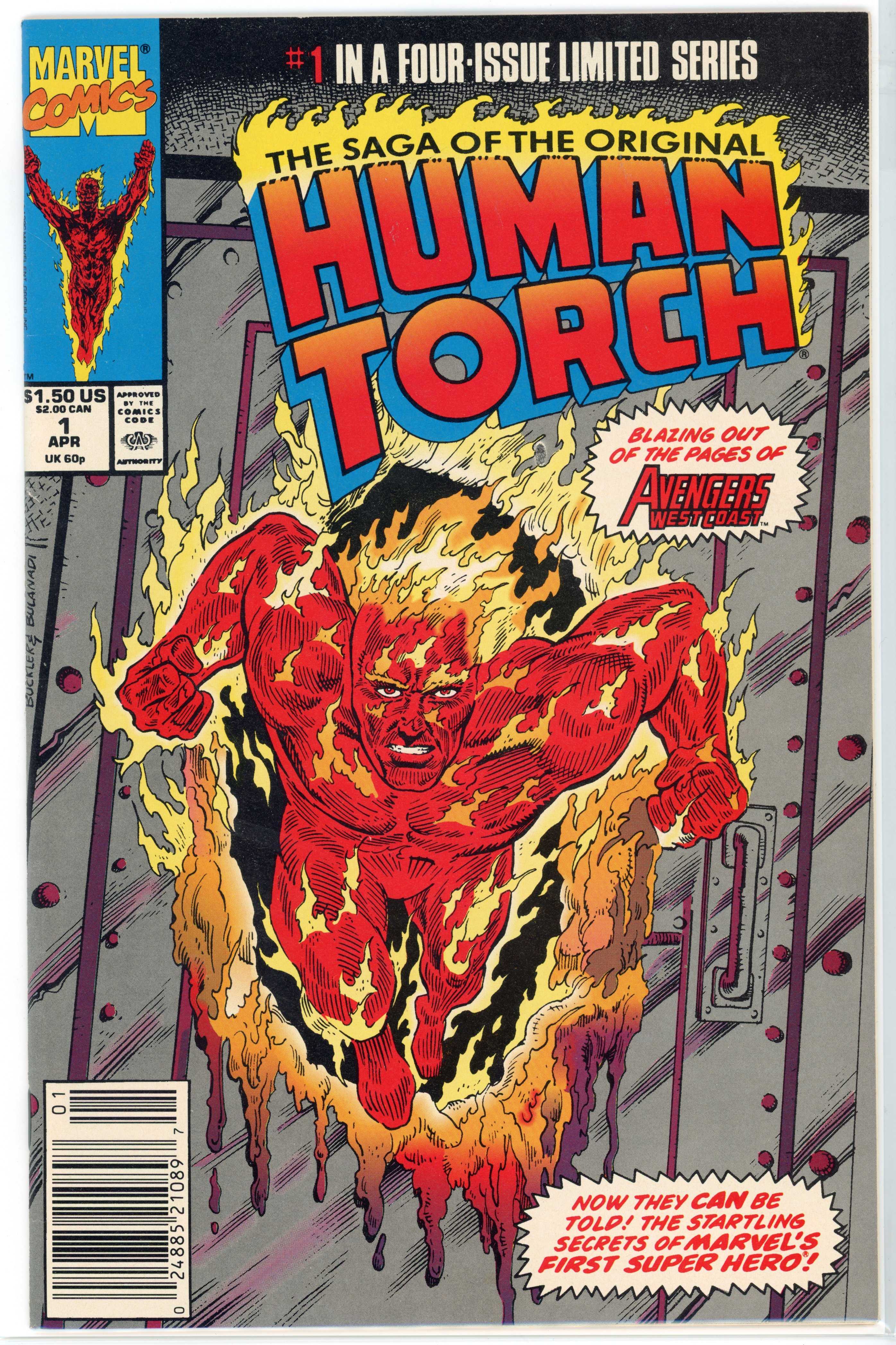 Saga Of The Original Human Torch Complete Set (Marvel Comics, 1990) Bundle of 4 Issues