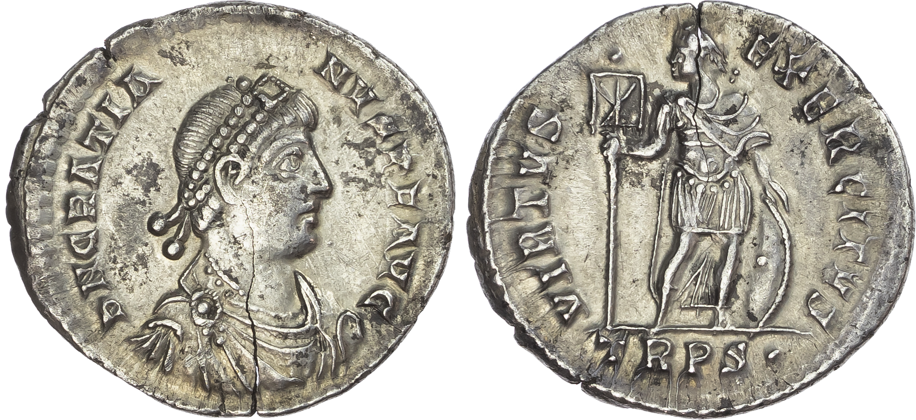 Gratian (AD 367-383) AR Miliarense, Trier, AD 367-375, 4.43g.