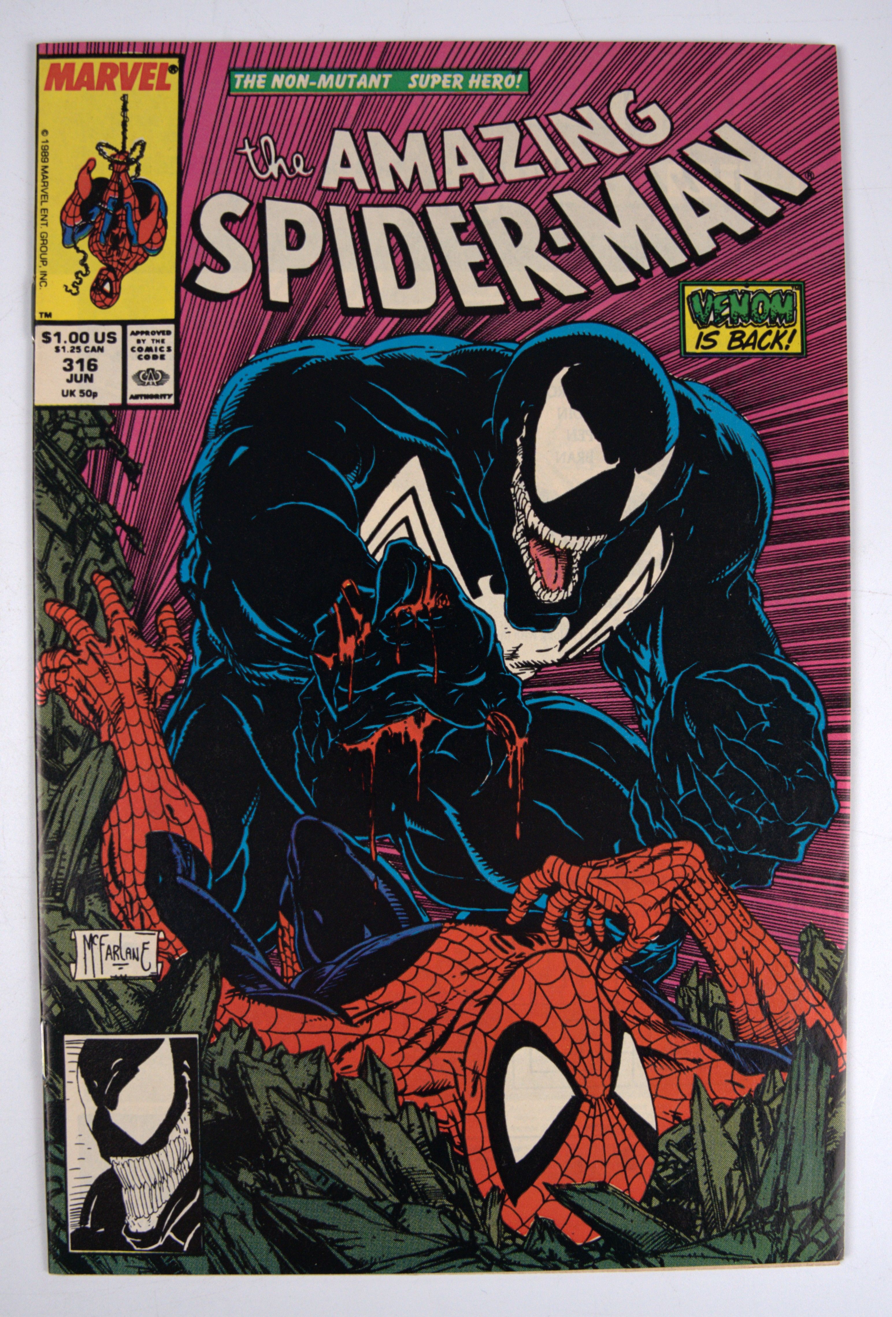 Amazing Spider-Man #316 1st Venom Cover (Marvel Comics, 1989)