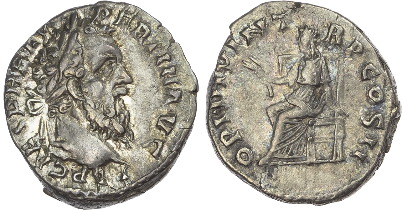 Pertinax (AD 193) AR Denarius, Rome, 3.36g. 