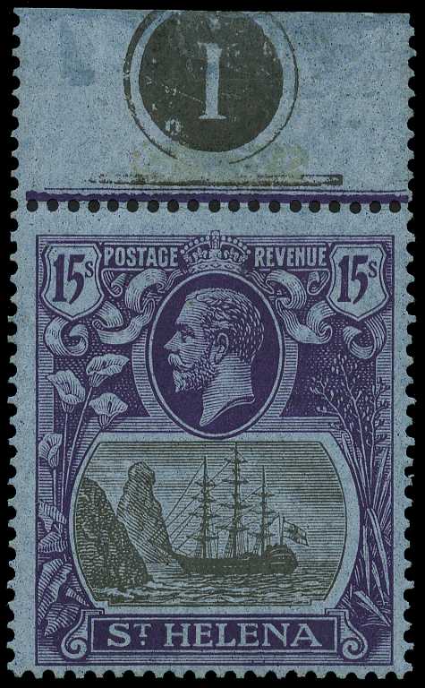 1922-37 15s grey and purple/blue, upper...