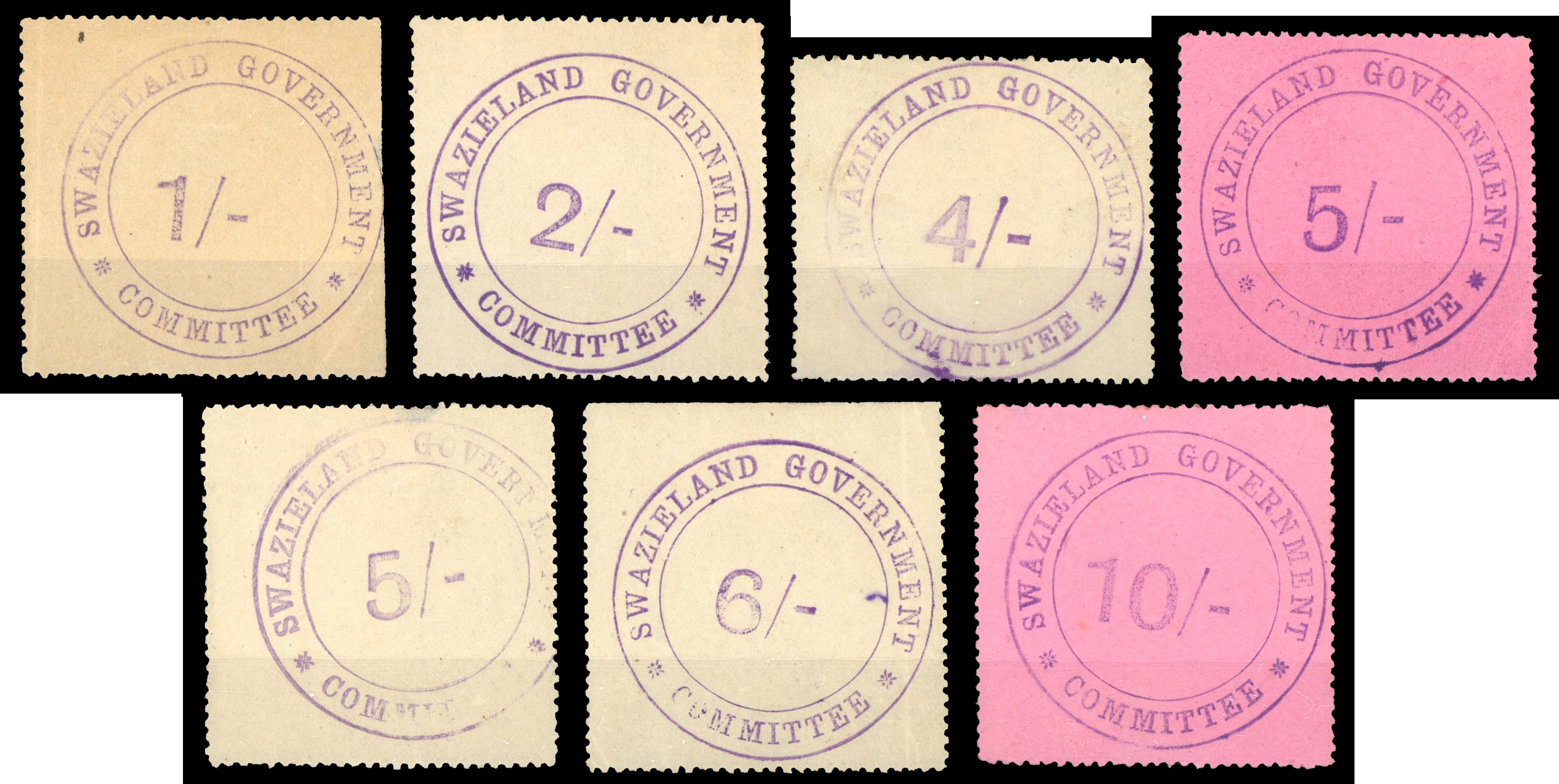 Swaziland Revenue 1890 mint group