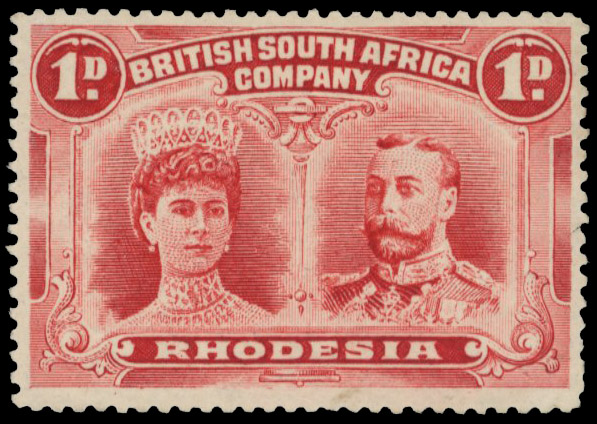 † 1d carmine perf 15 SG 170, position 76B mint