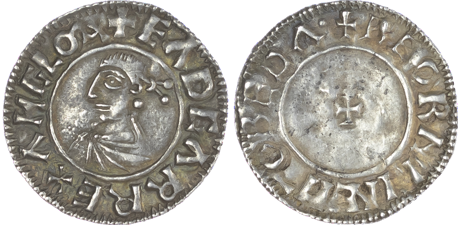 Eadgar (959-75), Penny, Reform coinage small cross type, (972/3-975), Bedford mint, moneyer Beornwine, inner linear circles