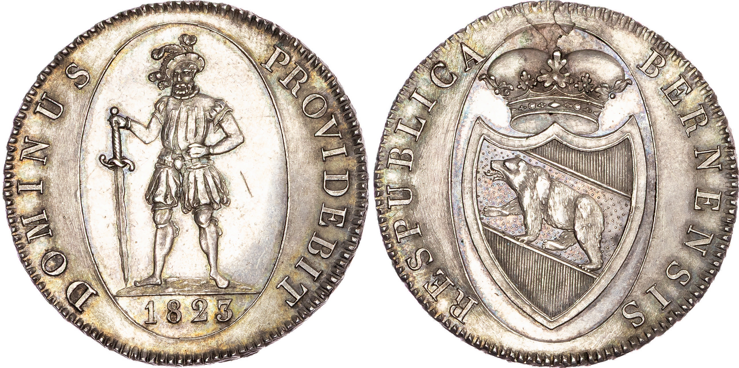 Switzerland, Bern, silver 4 Franken, 1823