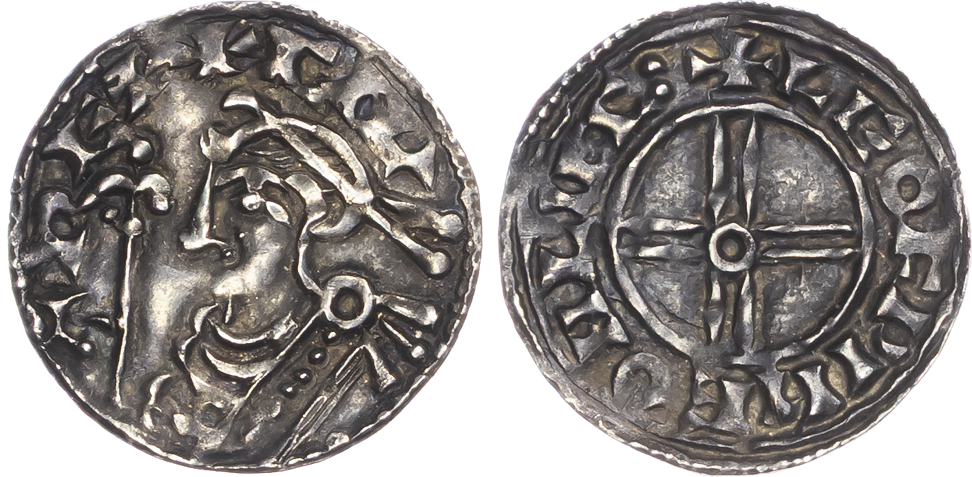Cnut (1016-1035), AR Penny 0.98gm., 1029/35, short cross type, Lincoln, Leofwine.