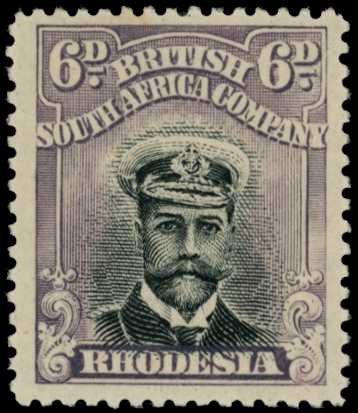 1913-7 6d Head Die II, perf 14. Mint example...