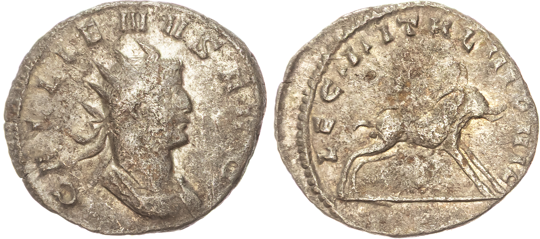 Gallienus (AD 253-268), AR Antoninianus, 'Legionary Series', Milan, AD 260-261, 3.49g. 