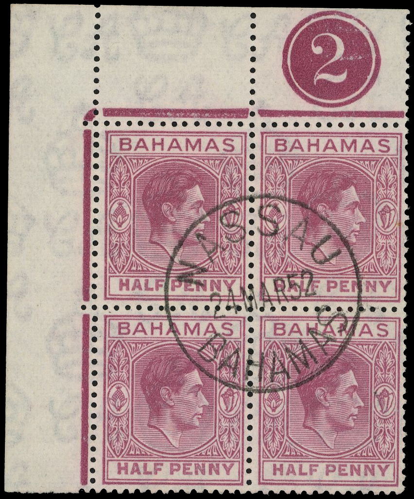 Bahamas SG 149eb block used