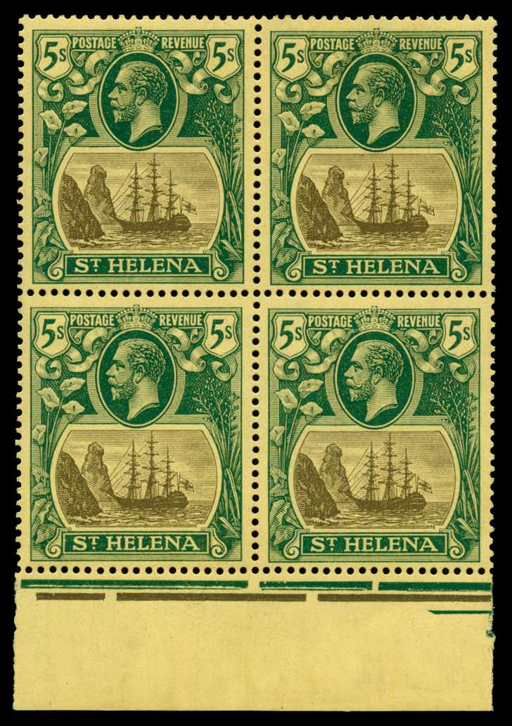 1922-37 Wmk MCA 5s grey and green/yellow,...