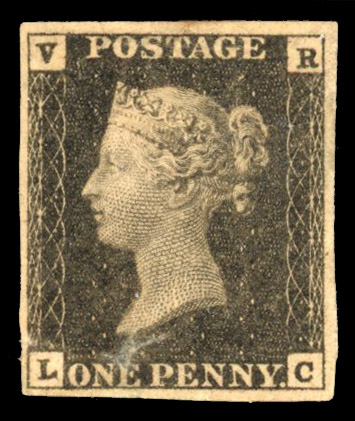 GB SG V1 Official 1840 1d black VR mint