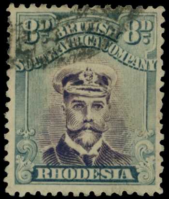 1917-20 8d Head Die IIIB, perf 14, toned...