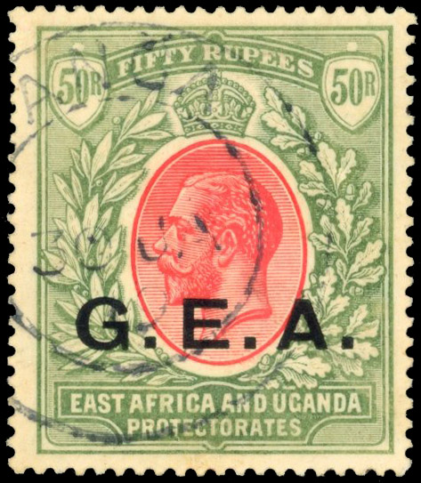 Tanganyika SG 62 1917 50r used