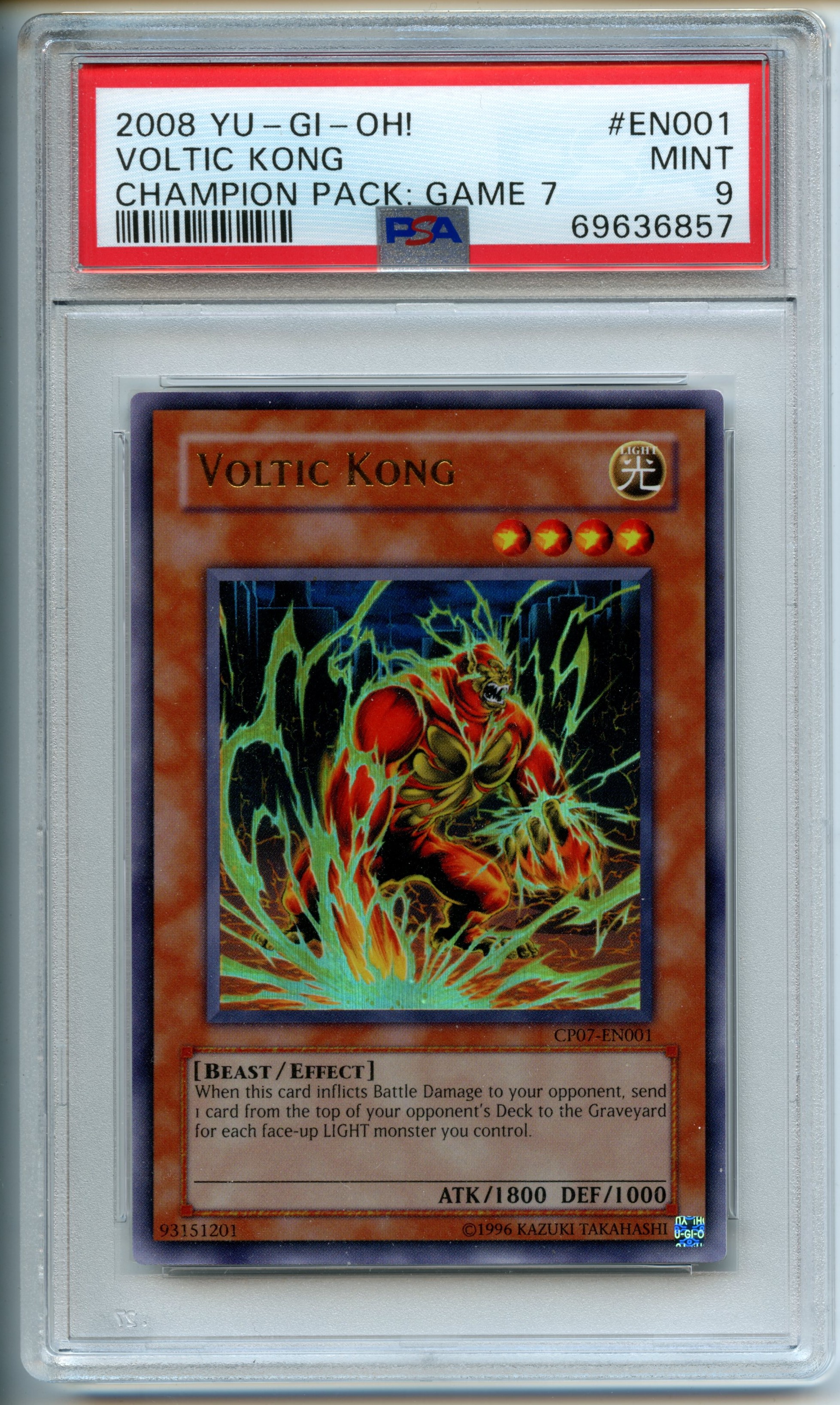 Yu-Gi-Oh! - Voltic Kong  - Champion Pack: Game 7 - PSA 9