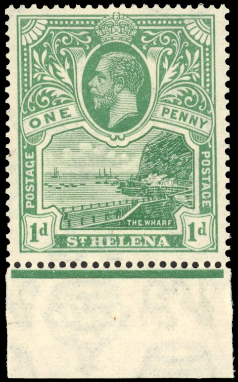 St Helena SG 89y 1922 ½d watermark inverted and reversed mint