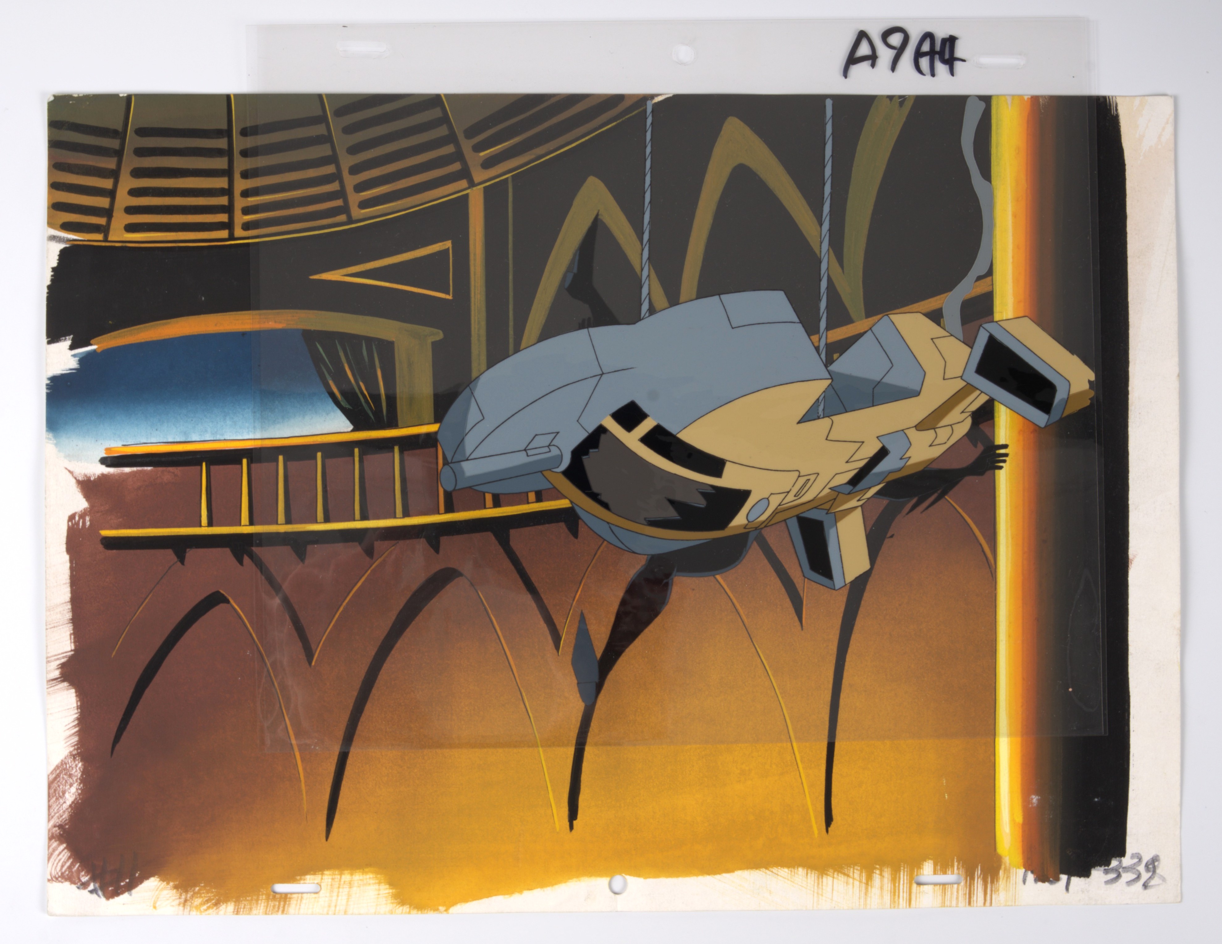Batman Beyond Original Hand Painted Animation Cel Set-up and Background (Warner Bros, 1999-2001)