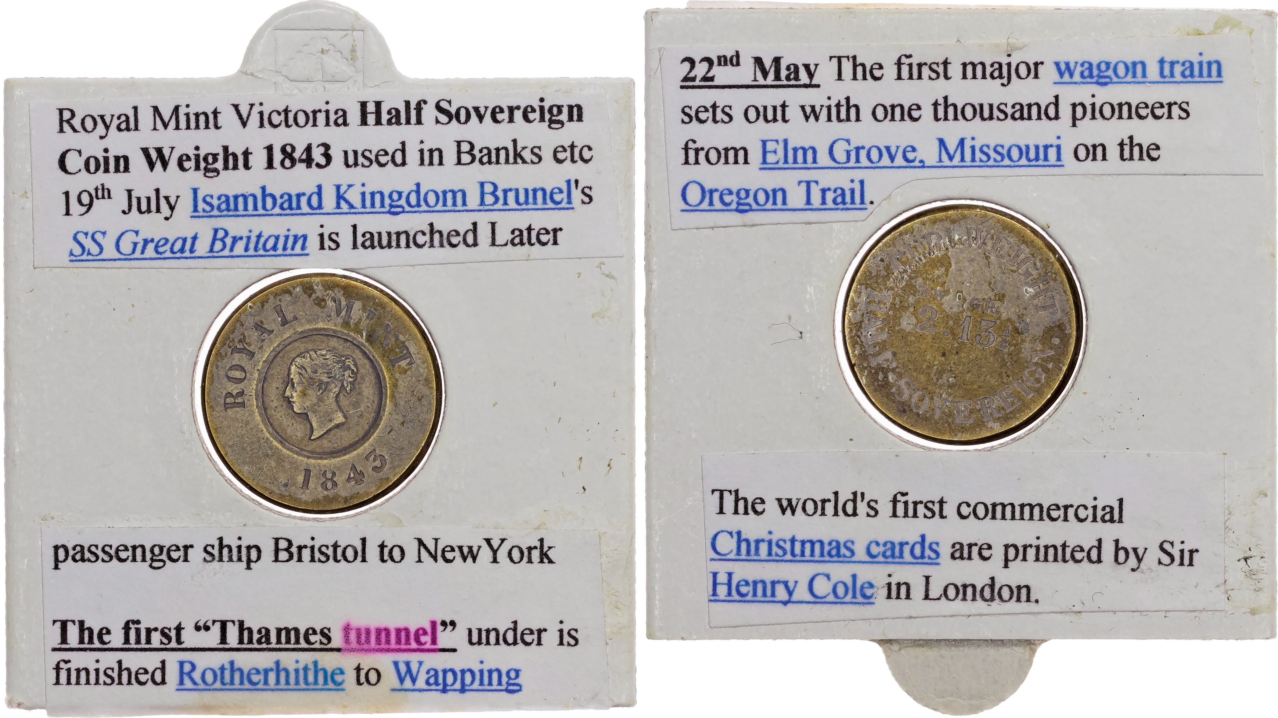 Group of milled coins and one weight, from William and Mary (1689-1694) to Victoria (1837-1901). [5]