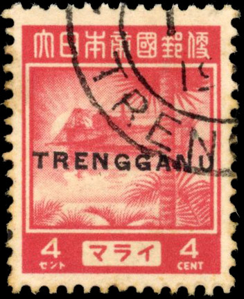 Thai Occupation of Trengganu SG TT22 4c carmine-rose used