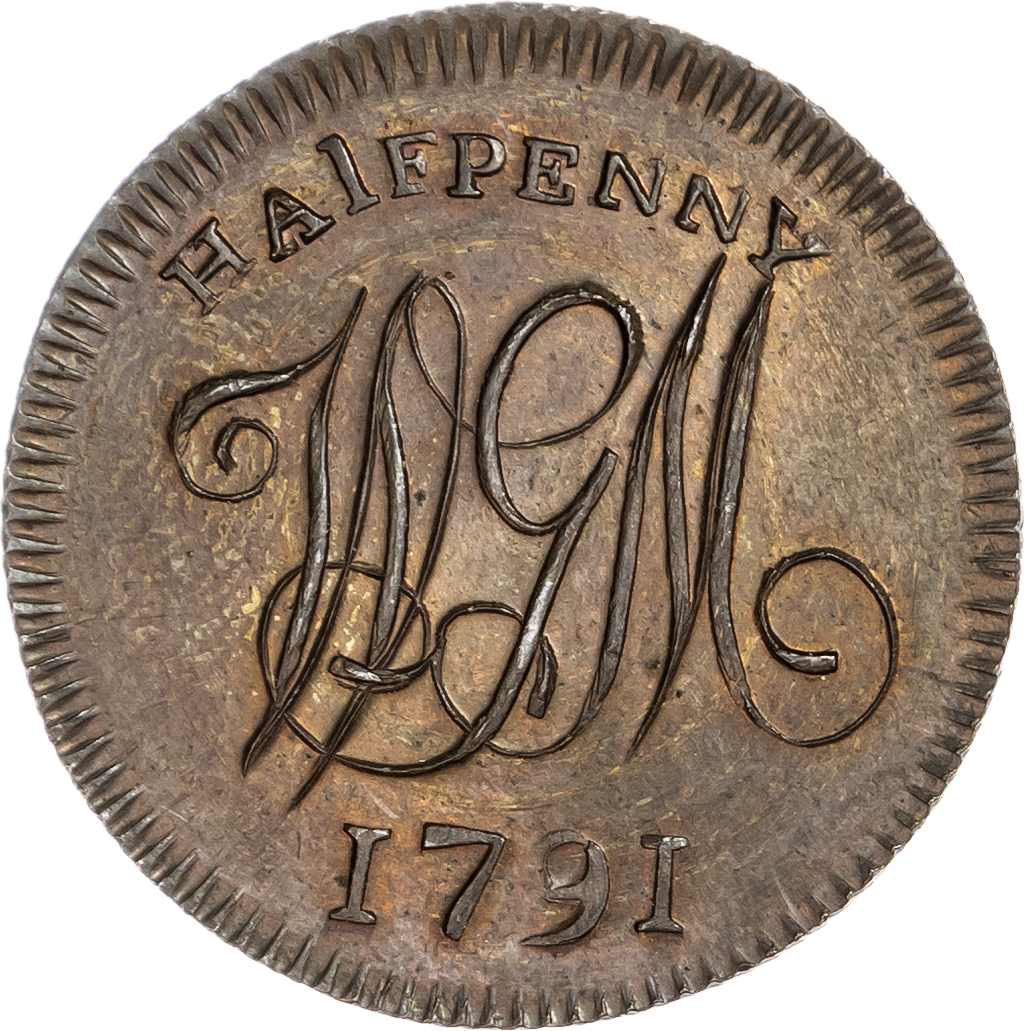 London - Holborn, Paul Skidmore mule (WGM Salisbury) Halfpenny 1791/5
