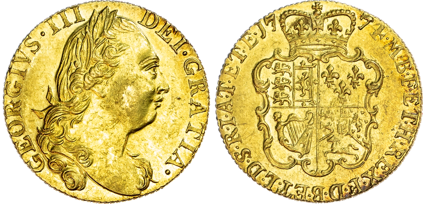 George III (1760-1820), Guinea, 1774.