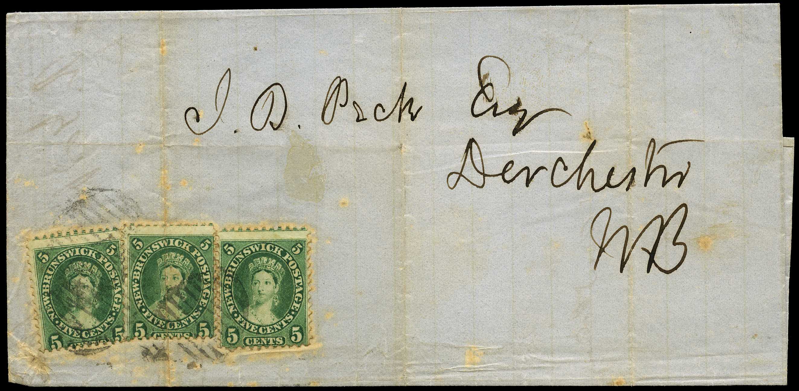 1864 local entire addressed to Dorchester...