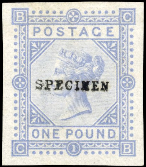 Great Britain 1878 £1 Colour trial Pl.1 SG 129var