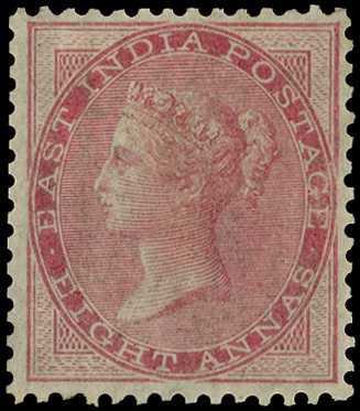 1856-64 No wmk 8a carmine, large part o.g;...