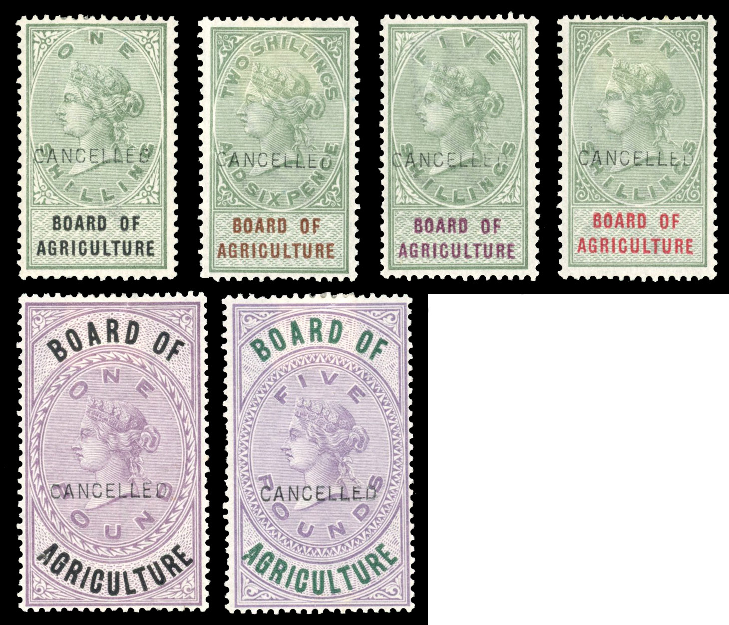 GB Board of Agriculture 1889 set Cancelled
