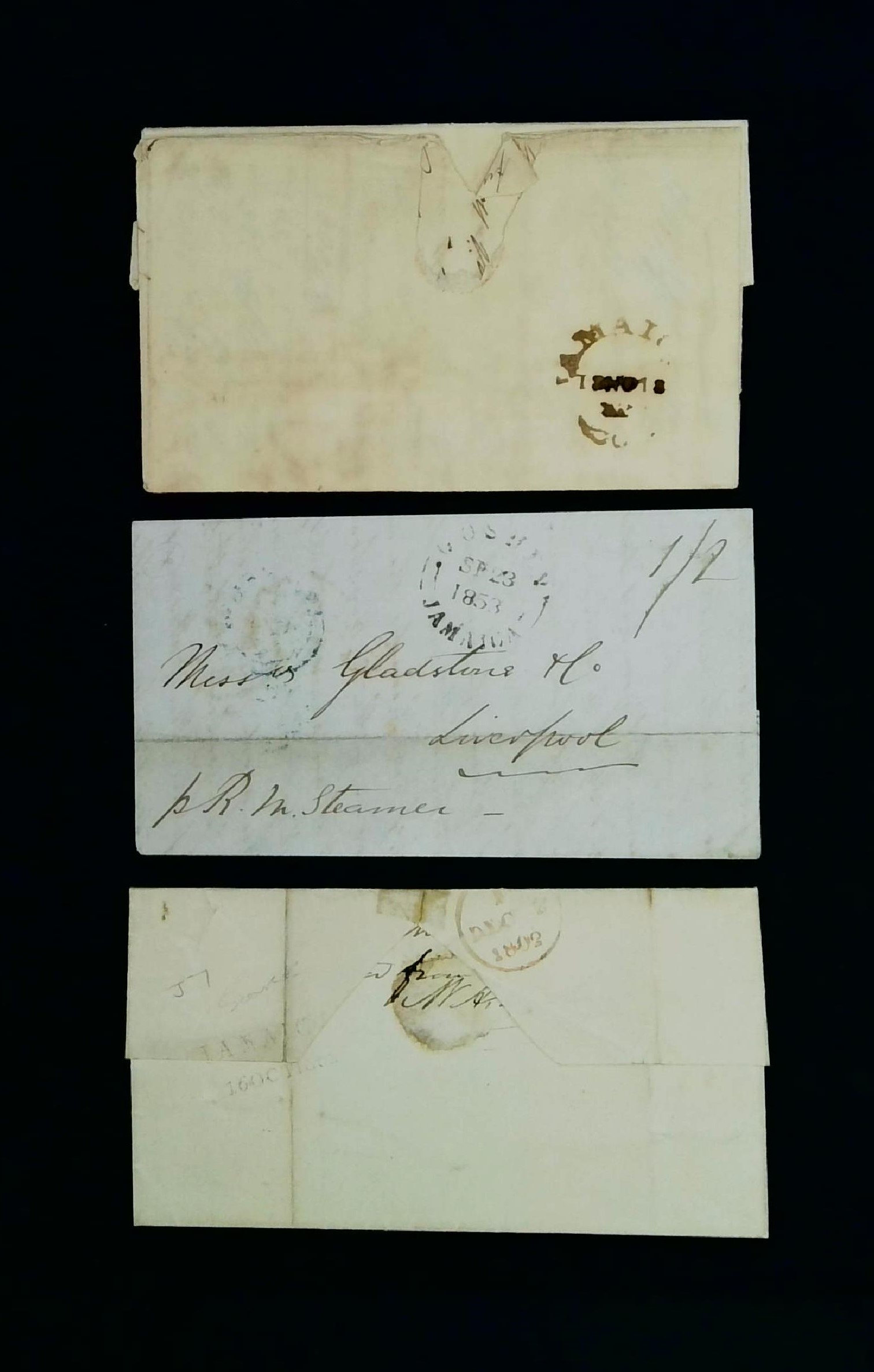 1802-1853 Selection of pre-stamp covers with...