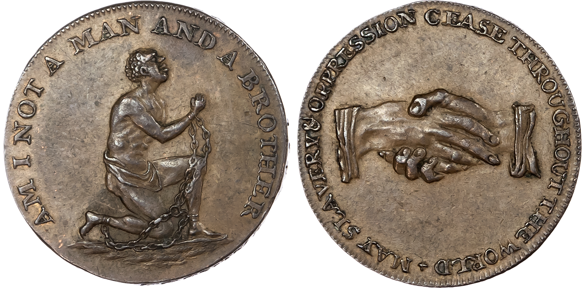 London, Political Series, William Lutwyche for an Anti-Slavery Society Halfpenny undated.