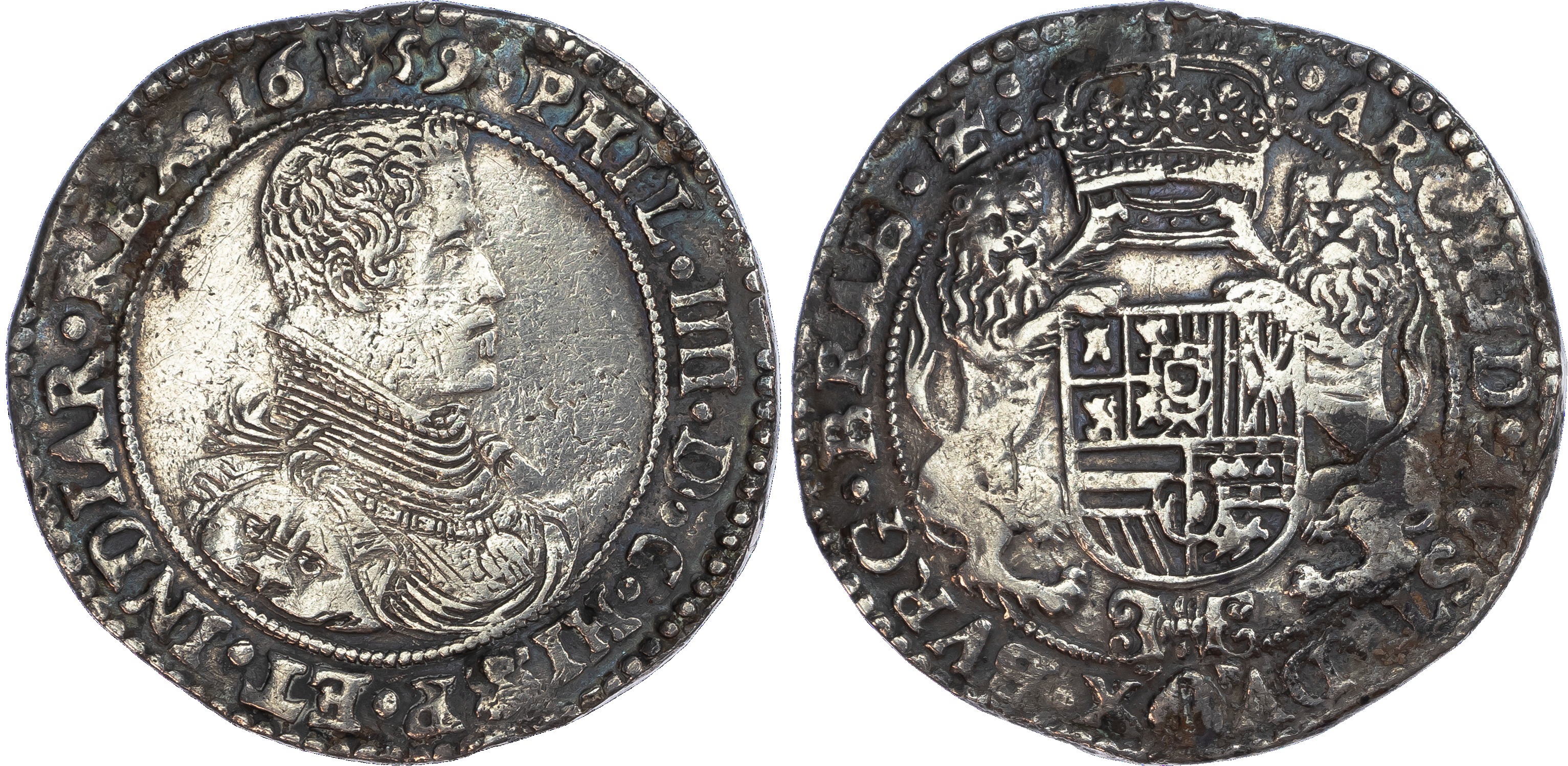 Netherlands, Brabant, Philip IV (1621‑1665), silver Ducaton, 1659, Brussels mint, 32.45g.