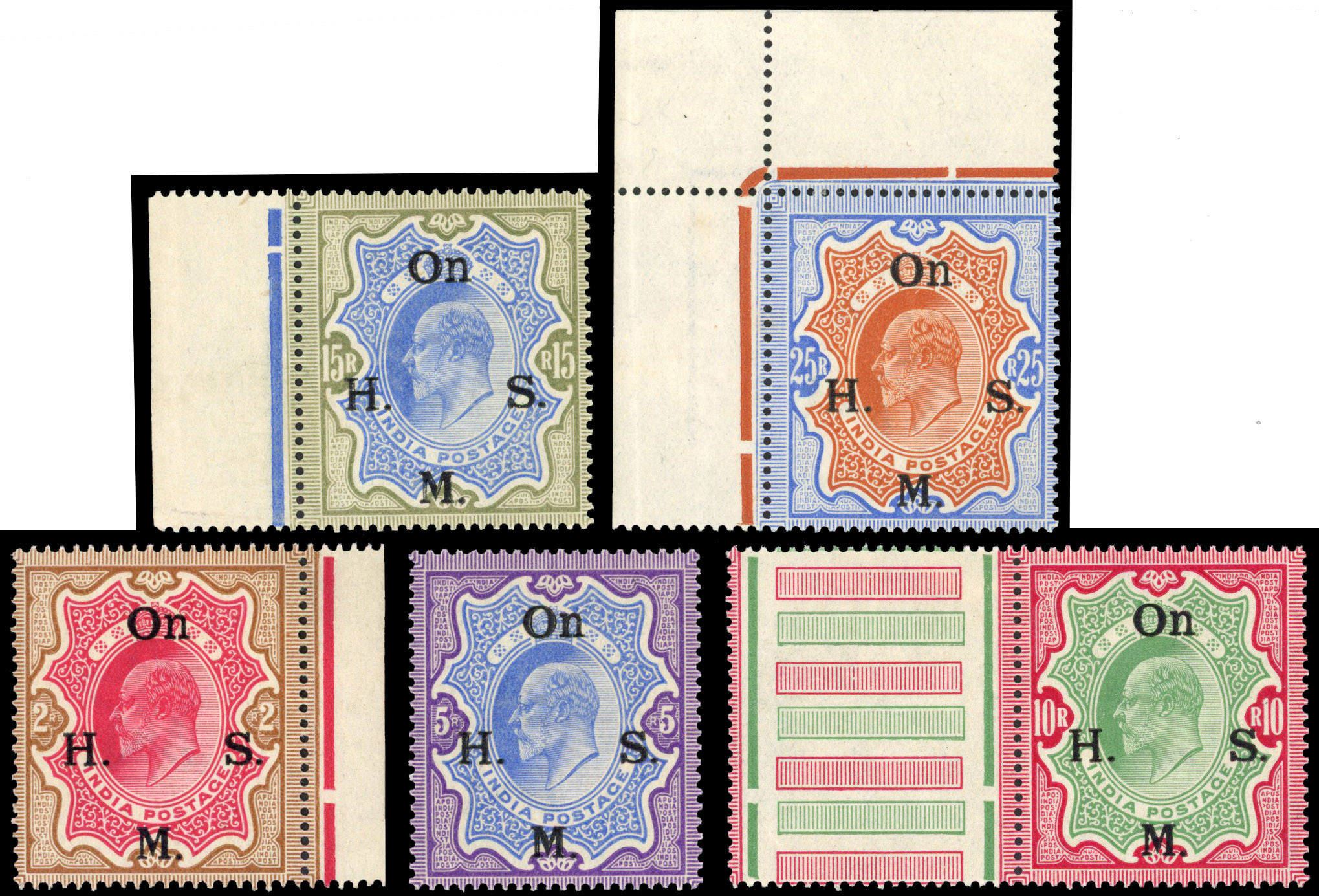 India SG O68-72 mint 