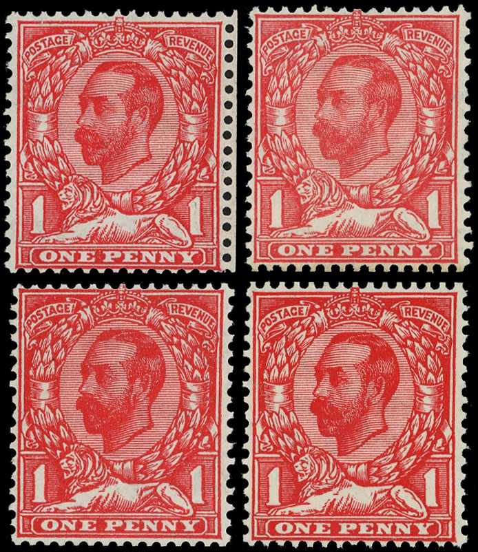 1912 1d Simple Cypher booklet shades,...