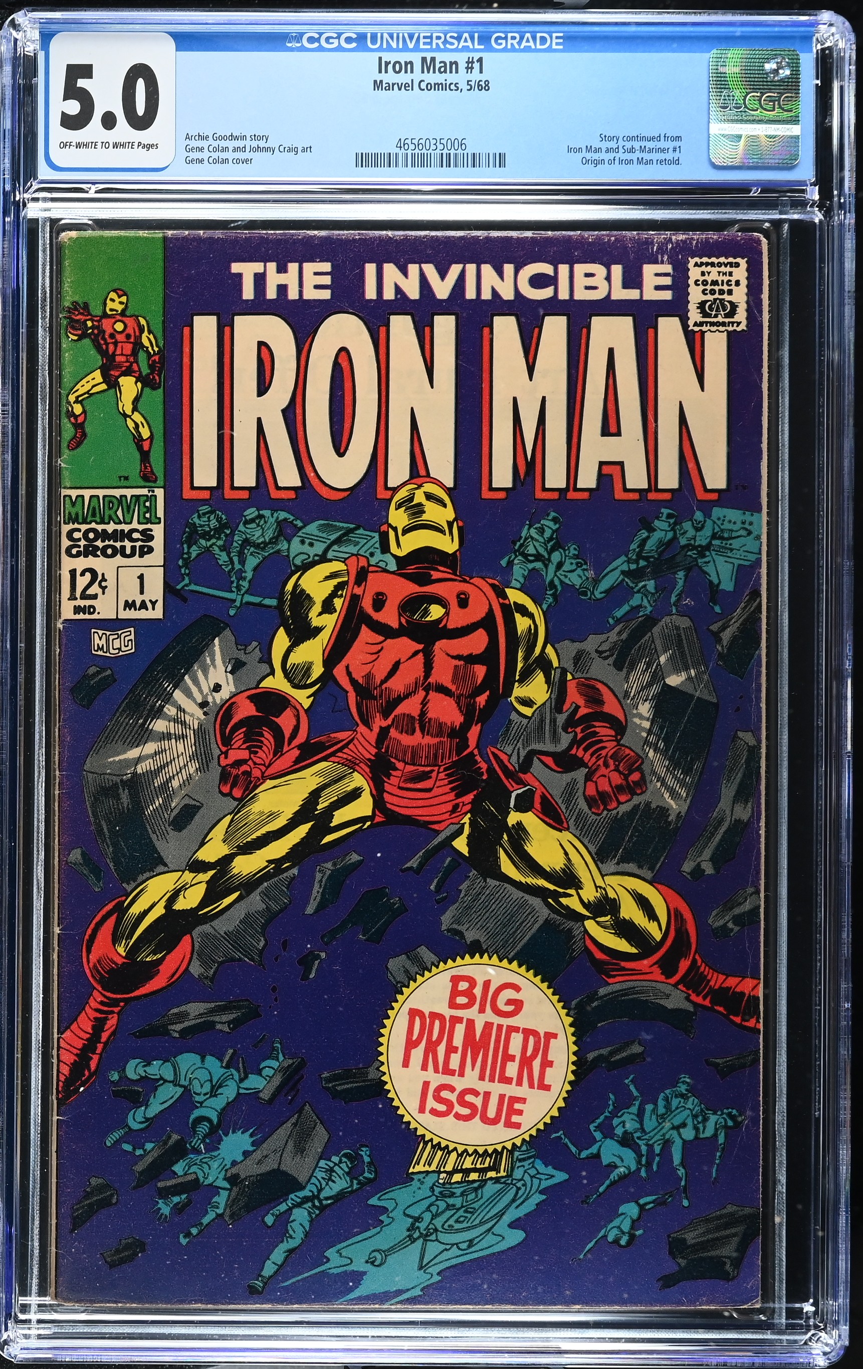 Iron Man #1 (Marvel Comics 1968) CGC 5.0