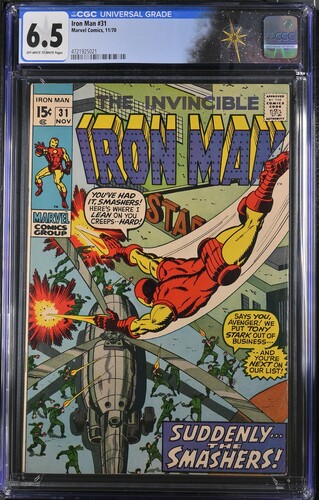 Iron Man #31 CGC 6.5 "Anything for the Cause!" (Marvel Comics, 1970) Off-white to white pages