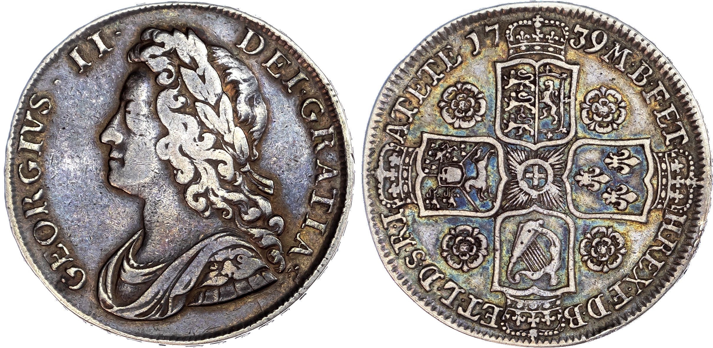George II (1727-60), Halfcrown, 1739.