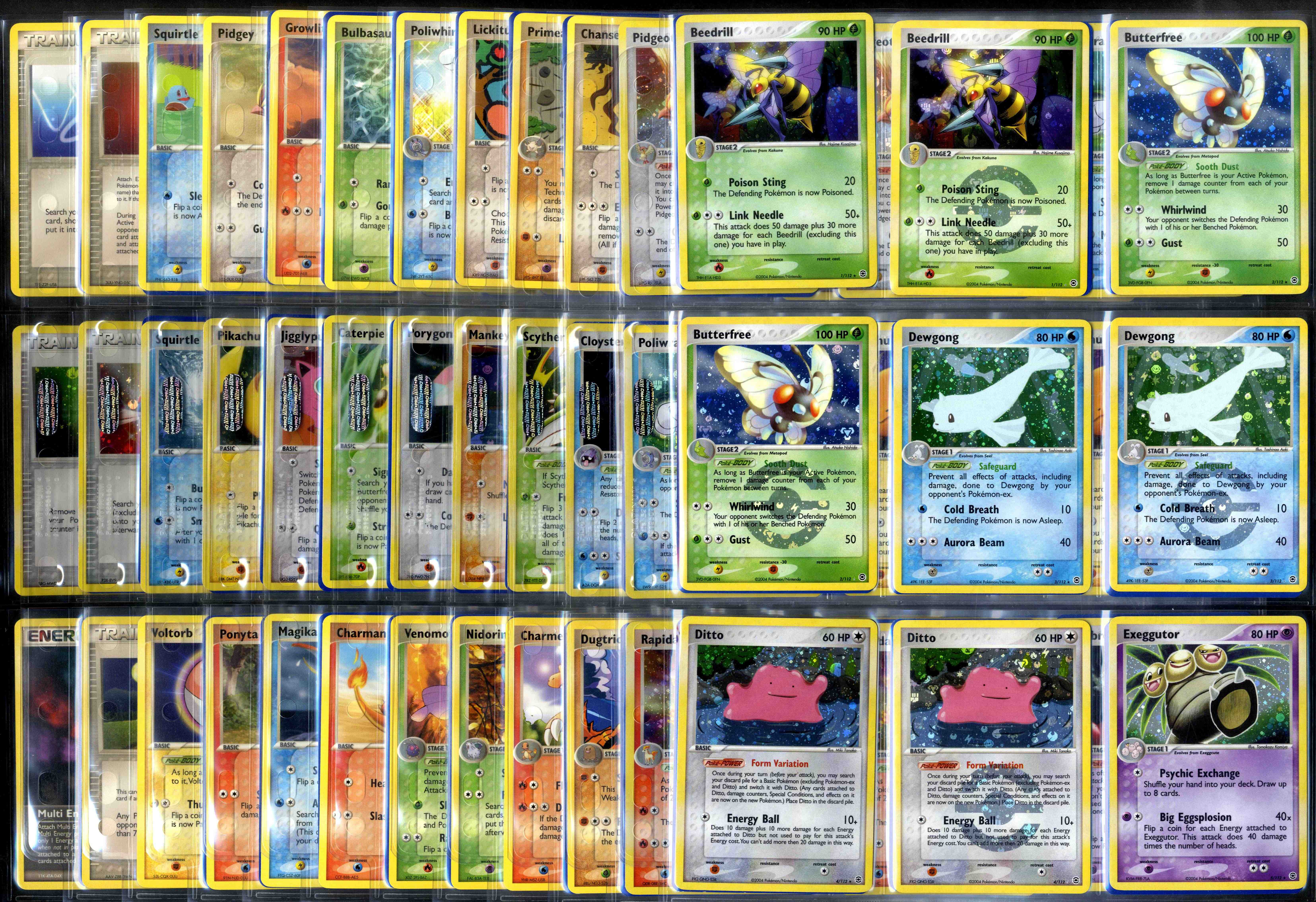 Pokémon TCG - EX Fire Red & Leaf Green Complete Set/Reverse Holo Set #206/206