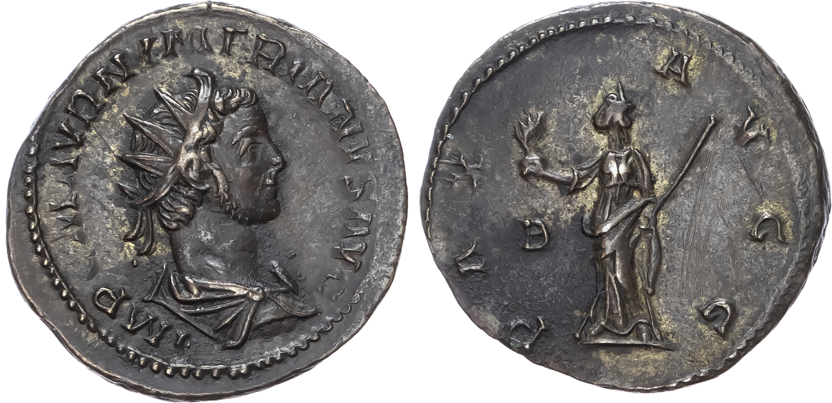 Numerian (AD 283-284), Billon Antoninianus, Lugdunum, AD 284, 3.91g. 