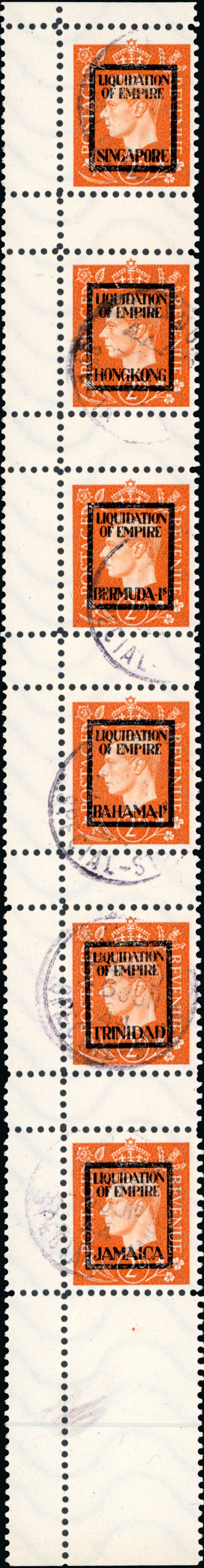 German Propaganda Forgeries; LIQUIDATION OF EMPIRE strips 'used'