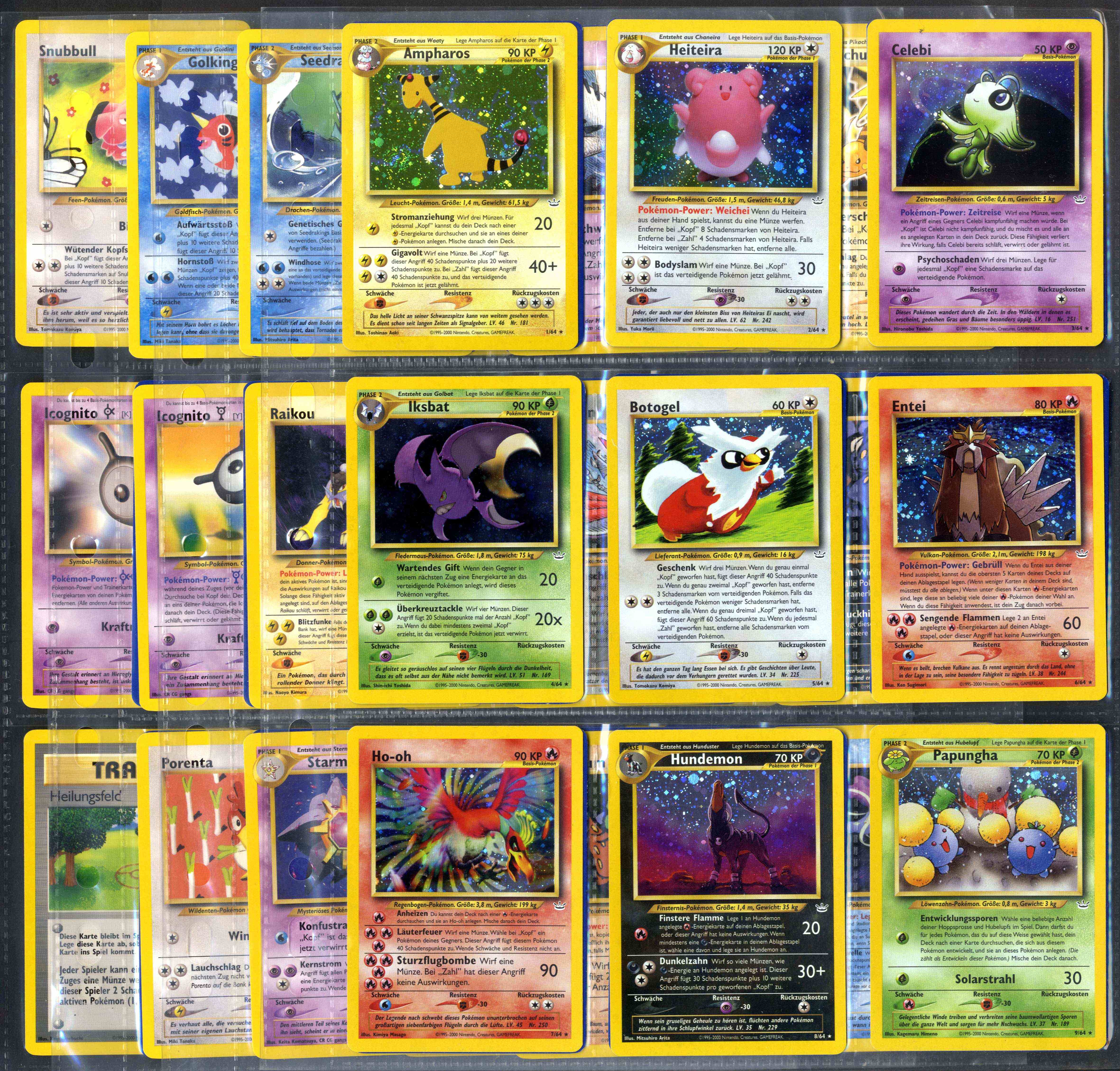 Pokémon TCG - Neo Revelation Complete Set - German -  64/64