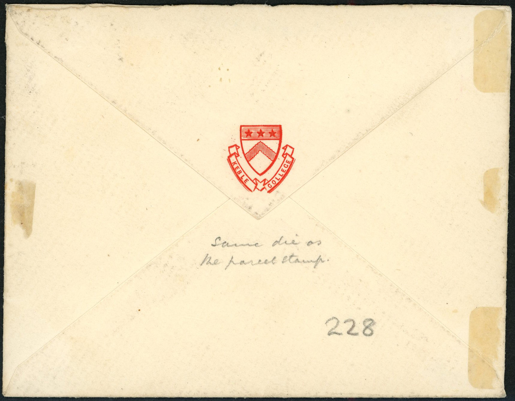 KEBLE COLLEGE, OXFORD: 1885 local cover 