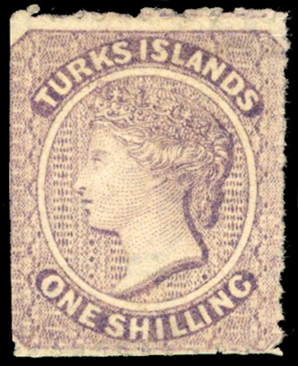 Turks Islands 1873-79 SG 6 1s lilac unused