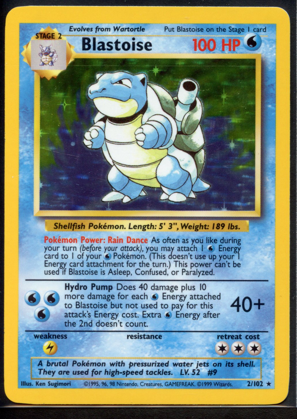 Blastoise Holo #2/102 - Base Set (Ungraded) - Near Mint