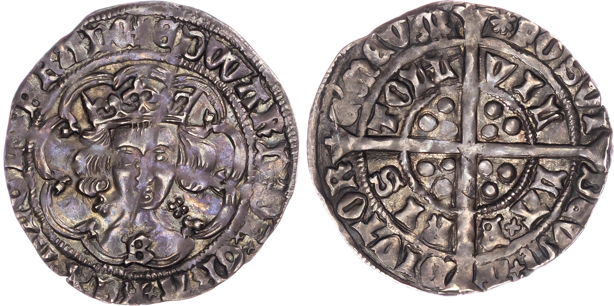 Edward IV (First Reign, 1461-1470), Light Coinage (1464-1470), AR Groat, Bristol mint, mm. sun (1467-1468).
