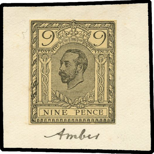 Great Britain 1911 9d Hentschel essay