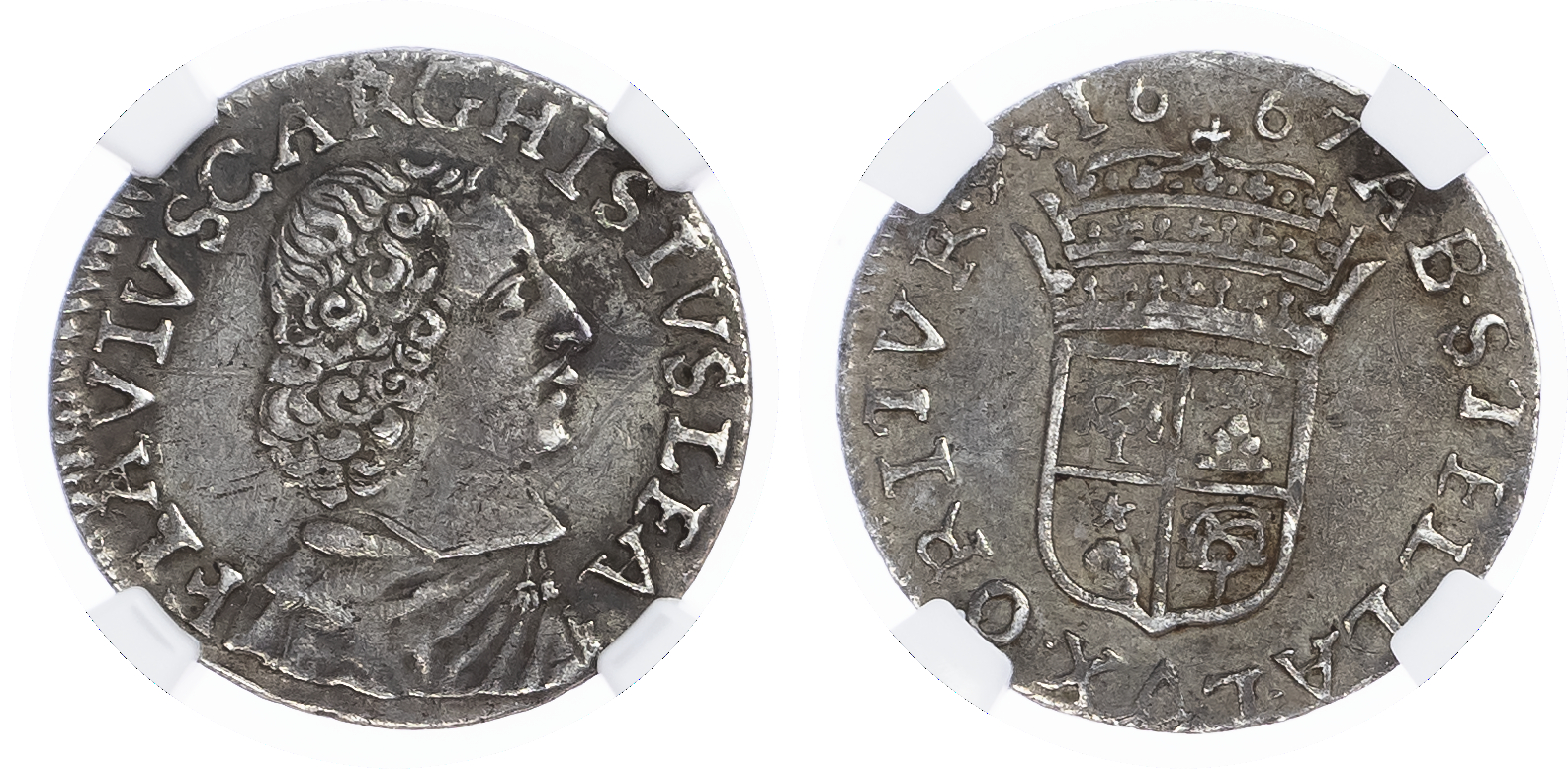 Italy, Papal States, Avignon. Flavio Chigi AR 1 Luigino.. 1667. 