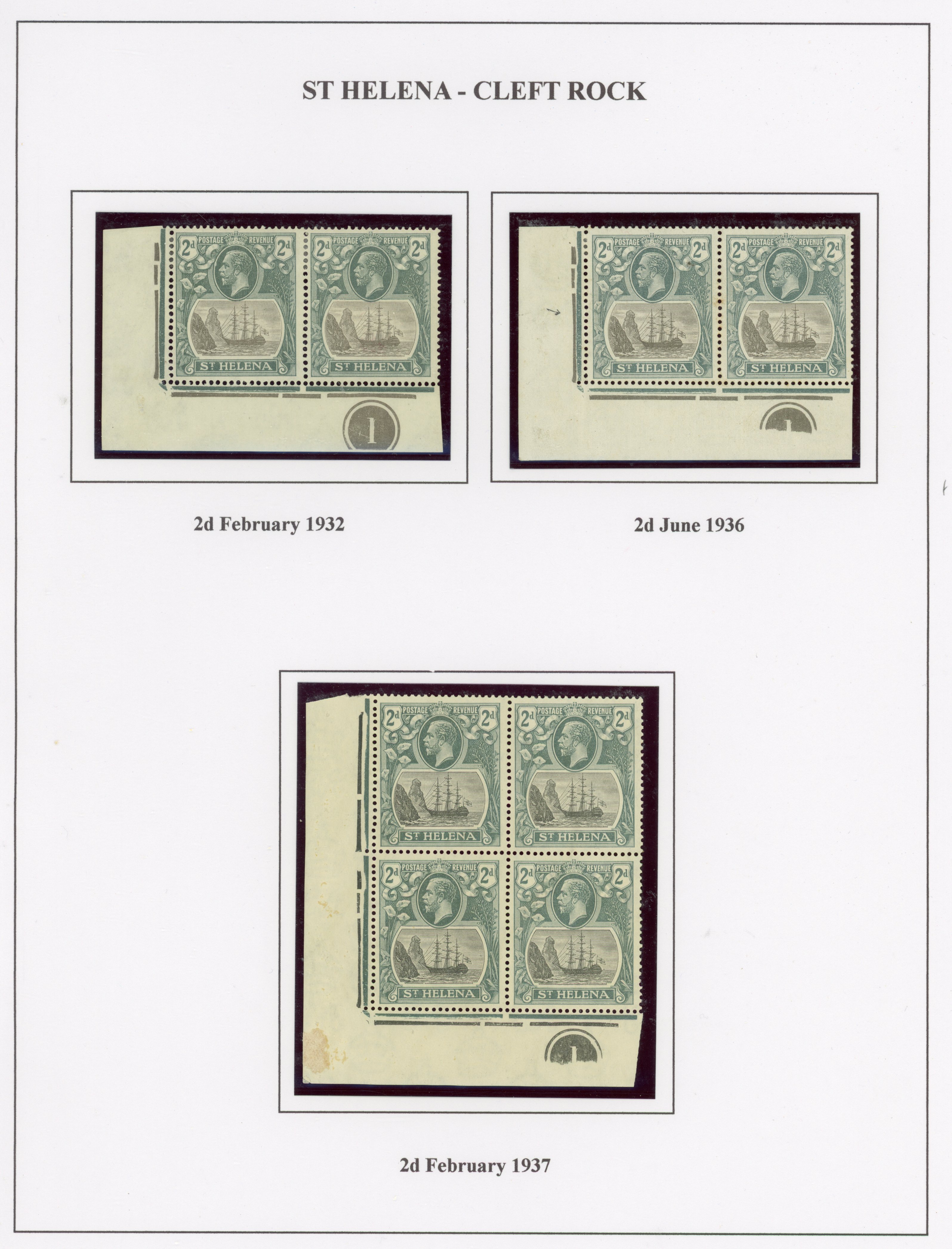 St Helena SG 100c group mint