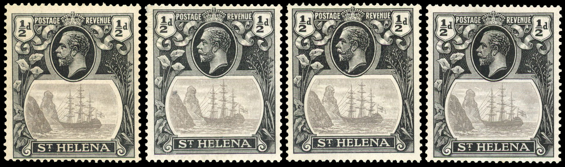 St Helena SG 97a-c, f mint