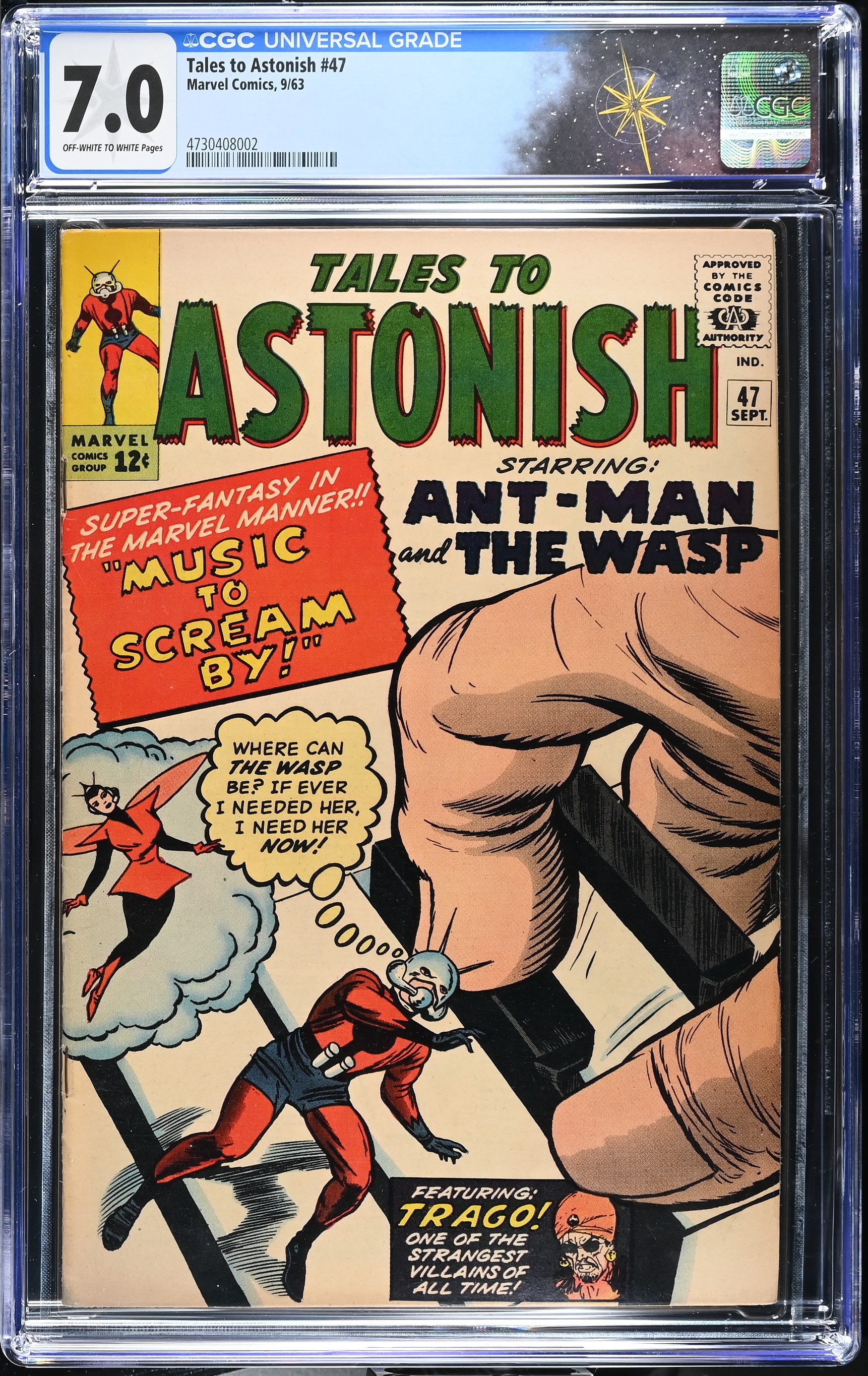 Tales to Astonish #47 CGC 7.0 1st Appearance of Trago (Marvel Comics, 1963) Off-White Pages