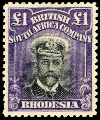 Rhodesia £1 SG 243 with Snowstorm and Collar flaws mint